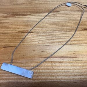 Tula Blue Rope Mother of Pearl bar necklace